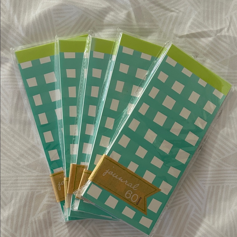 Green and White Checkered Party Napkins